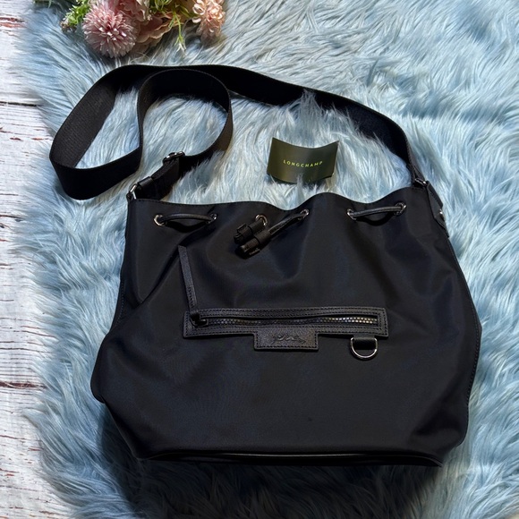 Longchamp Handbags - Longchamp Black Le Pilage Neo Bucket Bag